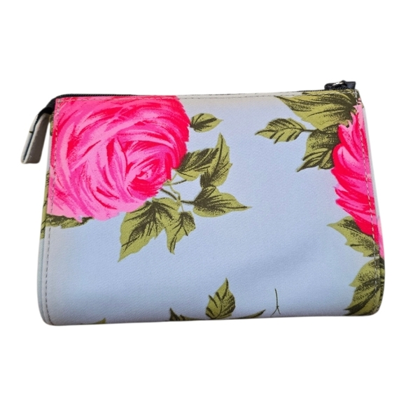 Kate Spade Blue Pink Cabbage Rose Mini Handbag - Picture 3 of 11